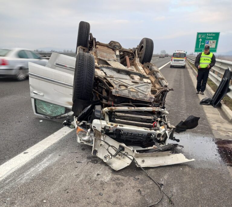 Accident pe autostrada A1, la Turdaș