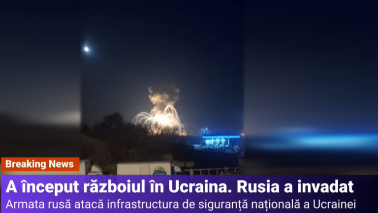 A început RĂZBOIUL în Ucraina! Explozii la 225 de km de granița cu România
