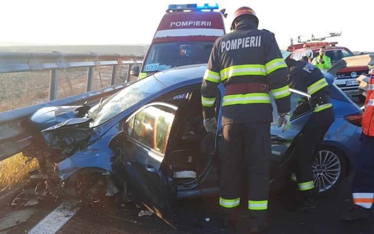 ACCIDENT GRAV pe autostrada A1 Deva-Nădlac. Trafic blocat, a intervenit un elicopter SMURD