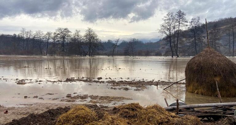 INUNDAŢII la Vaţa de Jos şi Baia de Criş. Apele au acoperit deja 130 de hectare de teren. PERICOLUL NU A TRECUT