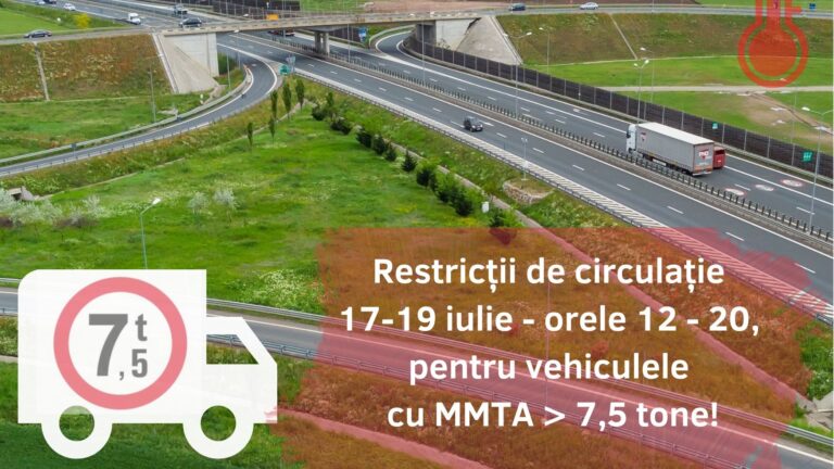 CANICULA impune RESTRICȚII DE CIRCULAȚIE pe drumurile naționale din zonele avertizate cu COD PORTOCALIU