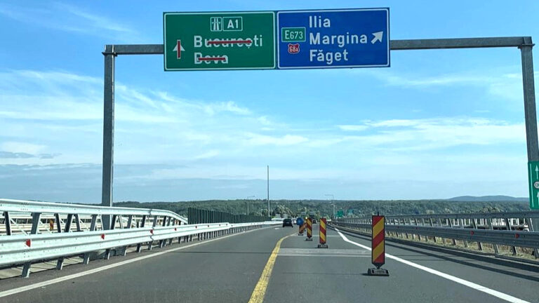 Circulație restricționată pe autostrada A1, între Timișoara și Deva, vineri noaptea. Pe unde este deviat traficul