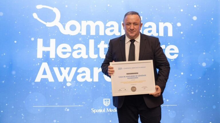 ÎN TOP: CAS Hunedoara – laureată a Galei excelenței medicale Romanian Healthcare Awards 2023