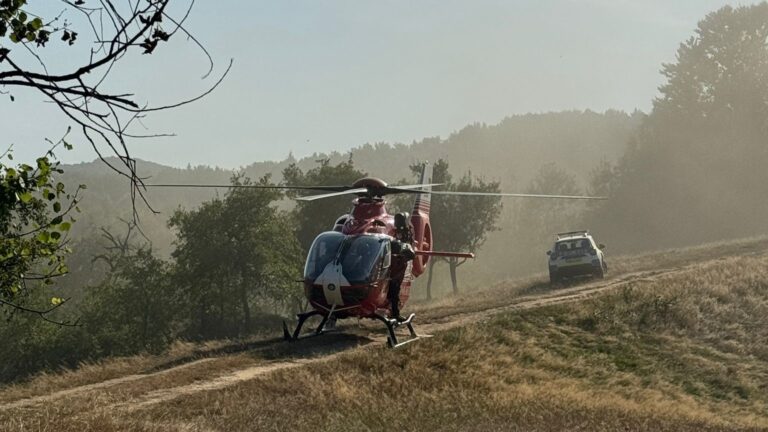 Biata femeie a fugit în pădure de frica toporului. Au căutat-o cu elicopterul