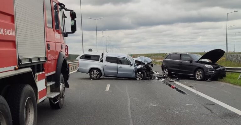 Al doilea accident produs miercuri pe autostrada A1 Deva-Nădlac. Trafic rutier OPRIT TOTAL pe sensul spre Deva