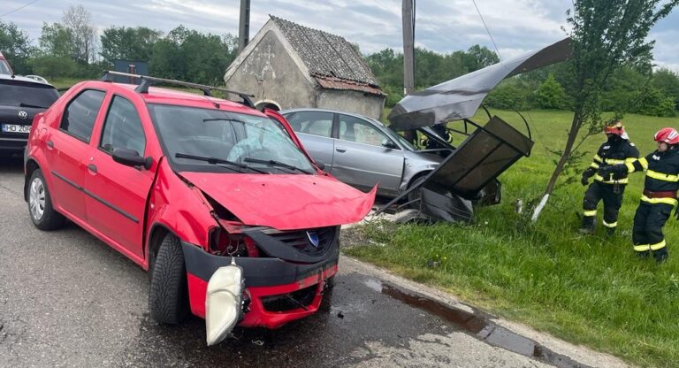 S-au CIOCNIT rău la Sereca, lângă Orăştie. Trei victime, una dusă la spital – FOTO cu accidentul