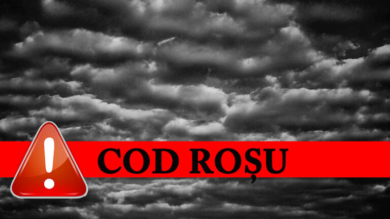 ALERTĂ COD ROŞU – Fenomene meteo periculoase IMEDIATE în municipiile Deva, Hunedoara şi alte 30 de localităţi din judeţul Hunedoara