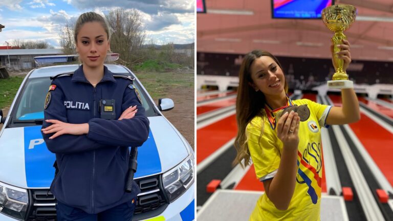 La doar 23 de ani, frumoasa polițistă hunedoreancă este CAMPIOANĂ NAȚIONALĂ la popice!